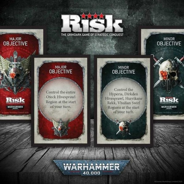 Winning Moves Warhammer Risk Strategy Board Game English Edition, Explore  Planet Vigilus and Form Your Army and Battle The Likes of Orks and